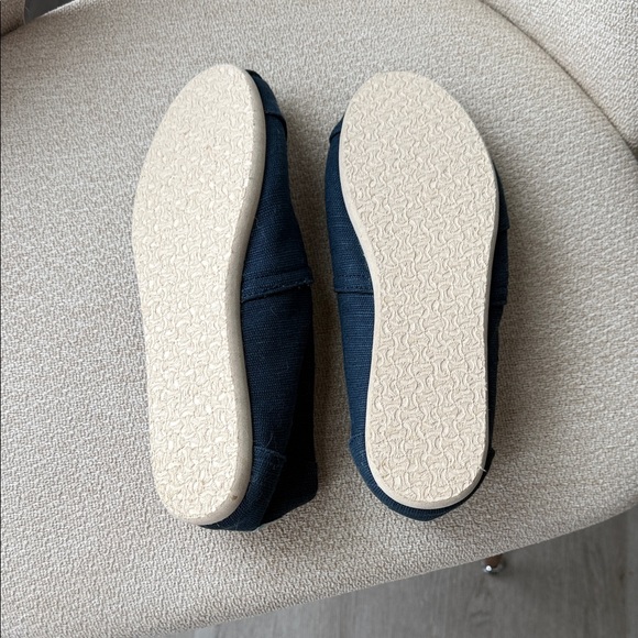 TOMS Dark Blue Canvas Slip-Ons - Picture 3 of 3
